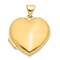 14K Gold Plain Heart Locket Photo Pendant Jewelry 22.9mm x 18.1mm